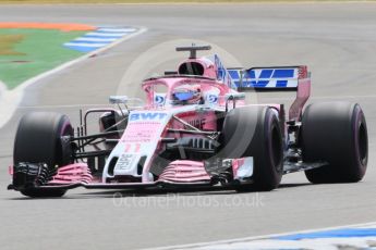 World © Octane Photographic Ltd. Formula 1 – German GP - Qualifying. Sahara Force India VJM11 - Sergio Perez. Hockenheimring, Baden-Wurttemberg, Germany. Saturday 21st July 2018.