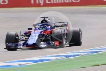 World © Octane Photographic Ltd. Formula 1 – German GP - Qualifying. Scuderia Toro Rosso STR13 – Brendon Hartley. Hockenheimring, Baden-Wurttemberg, Germany. Saturday 21st July 2018.