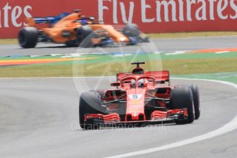 World © Octane Photographic Ltd. Formula 1 – German GP - Qualifying. Scuderia Ferrari SF71-H – Sebastian Vettel and McLaren MCL33 – Fernando Alonso. Hockenheimring, Baden-Wurttemberg, Germany. Saturday 21st July 2018.