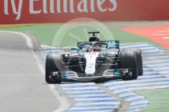 World © Octane Photographic Ltd. Formula 1 – German GP - Qualifying. Mercedes AMG Petronas Motorsport AMG F1 W09 EQ Power+ - Lewis Hamilton. Hockenheimring, Baden-Wurttemberg, Germany. Saturday 21st July 2018.