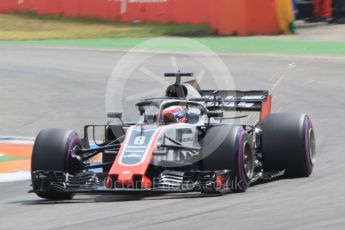 World © Octane Photographic Ltd. Formula 1 – German GP - Qualifying. Haas F1 Team VF-18 – Romain Grosjean. Hockenheimring, Baden-Wurttemberg, Germany. Saturday 21st July 2018.