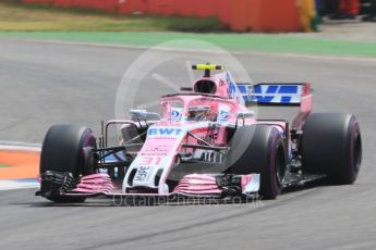 World © Octane Photographic Ltd. Formula 1 – German GP - Qualifying. Sahara Force India VJM11 - Esteban Ocon. Hockenheimring, Baden-Wurttemberg, Germany. Saturday 21st July 2018.