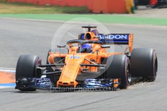 World © Octane Photographic Ltd. Formula 1 – German GP - Qualifying. McLaren MCL33 – Fernando Alonso. Hockenheimring, Baden-Wurttemberg, Germany. Saturday 21st July 2018.