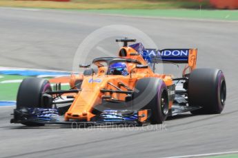 World © Octane Photographic Ltd. Formula 1 – German GP - Qualifying. McLaren MCL33 – Fernando Alonso. Hockenheimring, Baden-Wurttemberg, Germany. Saturday 21st July 2018.