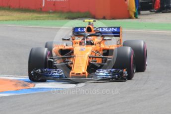 World © Octane Photographic Ltd. Formula 1 – German GP - Qualifying. McLaren MCL33 – Stoffel Vandoorne. Hockenheimring, Baden-Wurttemberg, Germany. Saturday 21st July 2018.