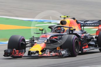 World © Octane Photographic Ltd. Formula 1 – German GP - Qualifying. Aston Martin Red Bull Racing TAG Heuer RB14 – Max Verstappen. Hockenheimring, Baden-Wurttemberg, Germany. Saturday 21st July 2018.