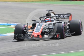 World © Octane Photographic Ltd. Formula 1 – German GP - Qualifying. Haas F1 Team VF-18 – Romain Grosjean. Hockenheimring, Baden-Wurttemberg, Germany. Saturday 21st July 2018.