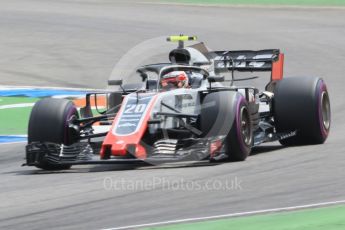 World © Octane Photographic Ltd. Formula 1 – German GP - Qualifying. Haas F1 Team VF-18 – Kevin Magnussen. Hockenheimring, Baden-Wurttemberg, Germany. Saturday 21st July 2018.