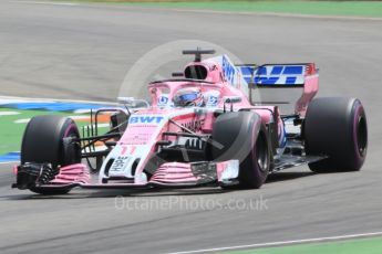 World © Octane Photographic Ltd. Formula 1 – German GP - Qualifying. Sahara Force India VJM11 - Sergio Perez. Hockenheimring, Baden-Wurttemberg, Germany. Saturday 21st July 2018.