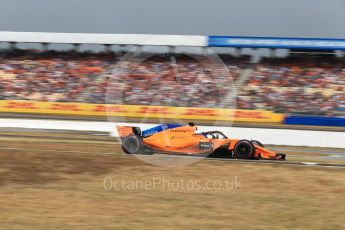 World © Octane Photographic Ltd. Formula 1 – German GP - Qualifying. McLaren MCL33 – Fernando Alonso. Hockenheimring, Baden-Wurttemberg, Germany. Saturday 21st July 2018.