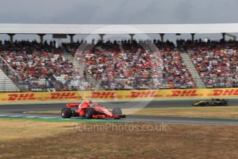 World © Octane Photographic Ltd. Formula 1 – German GP - Qualifying. Scuderia Ferrari SF71-H – Kimi Raikkonen and Renault Sport F1 Team RS18 – Carlos Sainz. Hockenheimring, Baden-Wurttemberg, Germany. Saturday 21st July 2018.