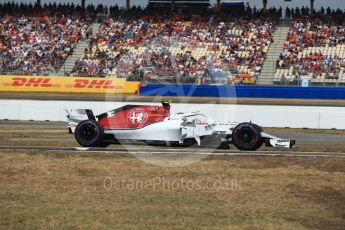 World © Octane Photographic Ltd. Formula 1 – German GP - Qualifying. Alfa Romeo Sauber F1 Team C37 – Charles Leclerc. Hockenheimring, Baden-Wurttemberg, Germany. Saturday 21st July 2018.