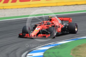 World © Octane Photographic Ltd. Formula 1 – German GP - Race. Scuderia Ferrari SF71-H – Kimi Raikkonen. Hockenheimring, Baden-Wurttemberg, Germany. Sunday 22nd July 2018.
