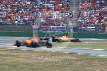 World © Octane Photographic Ltd. Formula 1 – German GP - Race. McLaren MCL33 – Stoffel Vandoorne and Fernando Alonso. Hockenheimring, Baden-Wurttemberg, Germany. Sunday 22nd July 2018.