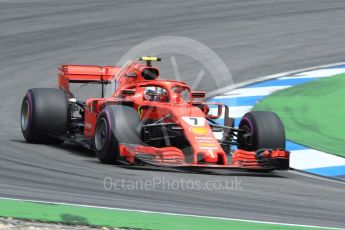 World © Octane Photographic Ltd. Formula 1 – German GP - Race. Scuderia Ferrari SF71-H – Kimi Raikkonen. Hockenheimring, Baden-Wurttemberg, Germany. Sunday 22nd July 2018.