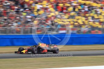 World © Octane Photographic Ltd. Formula 1 – German GP - Race. Aston Martin Red Bull Racing TAG Heuer RB14 – Max Verstappen. Hockenheimring, Baden-Wurttemberg, Germany. Sunday 22nd July 2018.