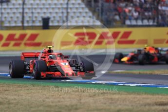 World © Octane Photographic Ltd. Formula 1 – German GP - Race. Scuderia Ferrari SF71-H – Kimi Raikkonen and Aston Martin Red Bull Racing TAG Heuer RB14 – Max Verstappen. Hockenheimring, Baden-Wurttemberg, Germany. Sunday 22nd July 2018.
