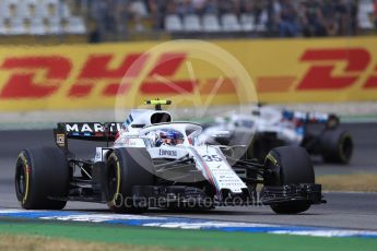 World © Octane Photographic Ltd. Formula 1 – German GP - Race. Williams Martini Racing FW41 – Sergey Sirotkin and Lance Stroll. Hockenheimring, Baden-Wurttemberg, Germany. Sunday 22nd July 2018.