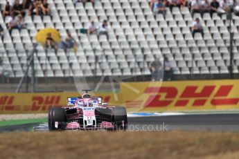 World © Octane Photographic Ltd. Formula 1 – German GP - Race. Sahara Force India VJM11 - Sergio Perez. Hockenheimring, Baden-Wurttemberg, Germany. Sunday 22nd July 2018.