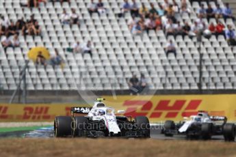 World © Octane Photographic Ltd. Formula 1 – German GP - Race. Williams Martini Racing FW41 – Sergey Sirotkin and Lance Stroll. Hockenheimring, Baden-Wurttemberg, Germany. Sunday 22nd July 2018.