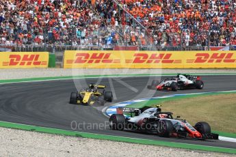 orld © Octane Photographic Ltd. Formula 1 – German GP - Race. Haas F1 Team VF-18 – Kevin Magnussen, Renault Sport F1 Team RS18 – Nico Hulkenberg and Romain Grosjean. Hockenheimring, Baden-Wurttemberg, Germany. Sunday 22nd July 2018.