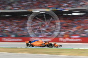 World © Octane Photographic Ltd. Formula 1 – German GP - Race. McLaren MCL33 – Fernando Alonso. Hockenheimring, Baden-Wurttemberg, Germany. Sunday 22nd July 2018.