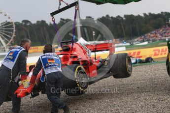World © Octane Photographic Ltd. Formula 1 – German GP - Race. Scuderia Ferrari SF71-H – Sebastian Vettel and Mercedes AMG Petronas Motorsport AMG F1 W09 EQ Power+ - Lewis Hamilton. Hockenheimring, Baden-Wurttemberg, Germany. Sunday 22nd July 2018.