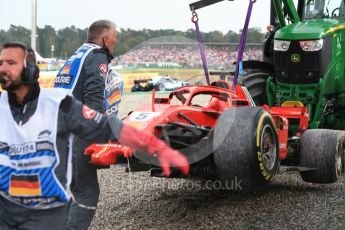 World © Octane Photographic Ltd. Formula 1 – German GP - Race. Scuderia Ferrari SF71-H – Sebastian Vette and Mercedes AMG Petronas Motorsport AMG F1 W09 EQ Power+ - Valtteri Bottasl. Hockenheimring, Baden-Wurttemberg, Germany. Sunday 22nd July 2018.