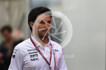 World © Octane Photographic Ltd. Formula 1 – German GP - Paddock. Sahara Force India VJM11 - Sergio Perez. Hockenheimring, Baden-Wurttemberg, Germany. Sunday 22nd July 2018.