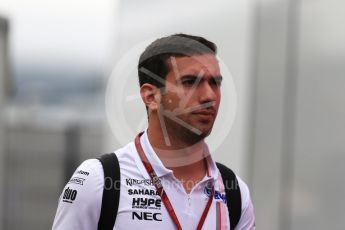 World © Octane Photographic Ltd. Formula 1 – German GP - Paddock. Sahara Force India VJM11 - Nicholas Latifi. Hockenheimring, Baden-Wurttemberg, Germany. Sunday 22nd July 2018.