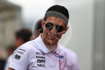 World © Octane Photographic Ltd. Formula 1 – German GP - Paddock. Sahara Force India VJM11 - Esteban Ocon. Hockenheimring, Baden-Wurttemberg, Germany. Sunday 22nd July 2018.