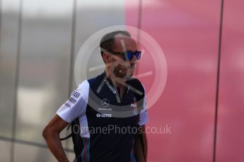 World © Octane Photographic Ltd. Formula 1 – German GP - Paddock. Williams Martini Racing FW41 – Robert Kubica. Hockenheimring, Baden-Wurttemberg, Germany. Friday 20th July 2018.