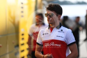 World © Octane Photographic Ltd. Formula 1 – German GP - Paddock. Alfa Romeo Sauber F1 Team C37 – Charles Leclerc. Hockenheimring, Baden-Wurttemberg, Germany. Friday 20th July 2018.