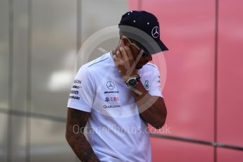 World © Octane Photographic Ltd. Formula 1 – German GP - Paddock. Mercedes AMG Petronas Motorsport AMG F1 W09 EQ Power+ - Lewis Hamilton. Hockenheimring, Baden-Wurttemberg, Germany. Friday 20th July 2018.