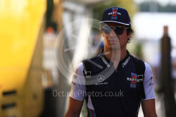 World © Octane Photographic Ltd. Formula 1 – German GP - Paddock. Williams Martini Racing FW41 – Lance Stroll. Hockenheimring, Baden-Wurttemberg, Germany. Friday 20th July 2018.