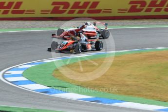 World © Octane Photographic Ltd. ADAC Formula 4 (F4). Van Amersfoort Racing - Liam Lawson and Prema Theodore Racing - Jack Doohan. Hockenheimring Practice, Baden-Wurttemberg, Germany. Thursday 19th July 2018.