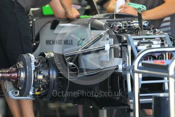 World © Octane Photographic Ltd. Formula 1 – German GP - Pitlane. Haas F1 Team VF-18. Hockenheimring, Baden-Wurttemberg, Germany. Thursday 19th July 2018.