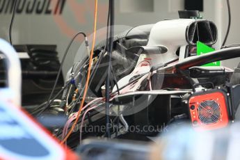 World © Octane Photographic Ltd. Formula 1 – German GP - Pitlane. Haas F1 Team VF-18. Hockenheimring, Baden-Wurttemberg, Germany. Thursday 19th July 2018.