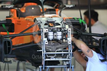 World © Octane Photographic Ltd. Formula 1 – German GP - Pitlane. McLaren MCL33. Hockenheimring, Baden-Wurttemberg, Germany. Thursday 19th July 2018.