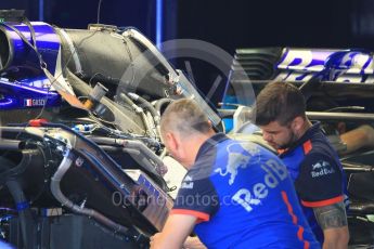 World © Octane Photographic Ltd. Formula 1 – German GP - Pitlane. Scuderia Toro Rosso STR13. Hockenheimring, Baden-Wurttemberg, Germany. Thursday 19th July 2018.