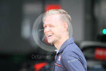 World © Octane Photographic Ltd. Formula 1 – German GP - Pitlane. Haas F1 Team VF-18 – Kevin Magnussen. Hockenheimring, Baden-Wurttemberg, Germany. Thursday 19th July 2018.