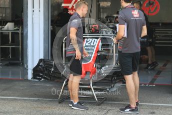 World © Octane Photographic Ltd. Formula 1 – German GP - Pitlane. Haas F1 Team VF-18 – Kevin Magnussen. Hockenheimring, Baden-Wurttemberg, Germany. Thursday 19th July 2018.