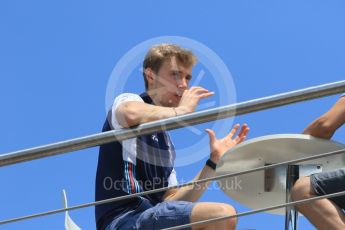 World © Octane Photographic Ltd. Formula 1 – German GP - Paddock. Williams Martini Racing FW41 – Sergey Sirotkin. Hockenheimring, Baden-Wurttemberg, Germany. Thursday 19th July 2018.