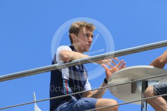 World © Octane Photographic Ltd. Formula 1 – German GP - Paddock. Williams Martini Racing FW41 – Sergey Sirotkin. Hockenheimring, Baden-Wurttemberg, Germany. Thursday 19th July 2018.