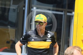 World © Octane Photographic Ltd. Formula 1 – German GP - Paddock. Renault Sport F1 Team RS18 – Nico Hulkenberg. Hockenheimring, Baden-Wurttemberg, Germany. Thursday 19th July 2018.