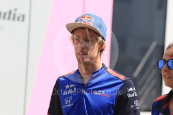 World © Octane Photographic Ltd. Formula 1 – German GP - Paddock. Scuderia Toro Rosso STR13 – Brendon Hartley. Hockenheimring, Baden-Wurttemberg, Germany. Thursday 19th July 2018.