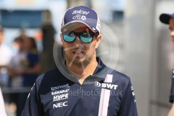 World © Octane Photographic Ltd. Formula 1 – German GP - Paddock. Sahara Force India VJM11 - Sergio Perez. Hockenheimring, Baden-Wurttemberg, Germany. Thursday 19th July 2018.