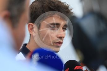 World © Octane Photographic Ltd. Formula 1 – German GP - Paddock. Alfa Romeo Sauber F1 Team C37 – Charles Leclerc. Hockenheimring, Baden-Wurttemberg, Germany. Thursday 19th July 2018.