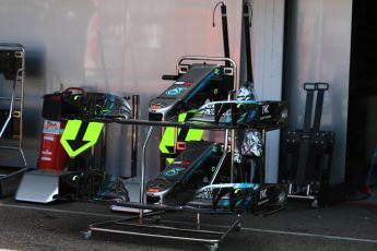 World © Octane Photographic Ltd. Formula 1 – German GP - Pitlane. Mercedes AMG Petronas Motorsport AMG F1 W09 EQ Power+. Hockenheimring, Baden-Wurttemberg, Germany. Thursday 19th July 2018.