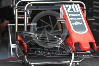 World © Octane Photographic Ltd. Formula 1 – German GP - Pitlane. Haas F1 Team VF-18. Hockenheimring, Baden-Wurttemberg, Germany. Thursday 19th July 2018.